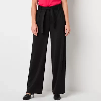 Liz Claiborne Womens Wide Leg Trouser