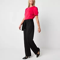 Liz Claiborne Womens Wide Leg Trouser
