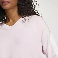 adidas Womens V Neck Long Sleeve Sweatshirt