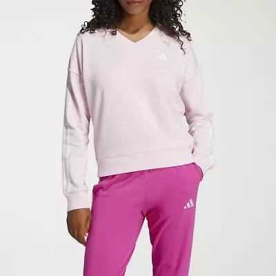 adidas Womens V Neck Long Sleeve Sweatshirt
