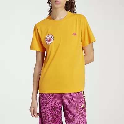 adidas Womens Crew Neck Short Sleeve Active T-Shirt