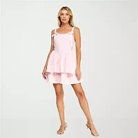 Trixxi Womens Juniors Sleeveless Fit + Flare Dress