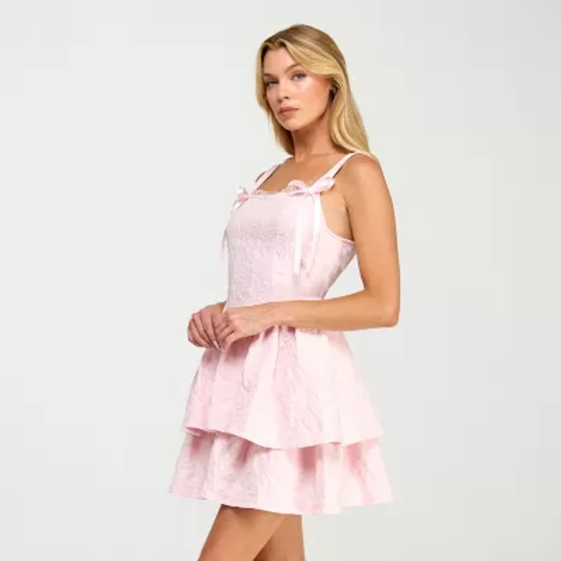 Trixxi Womens Juniors Sleeveless Fit + Flare Dress