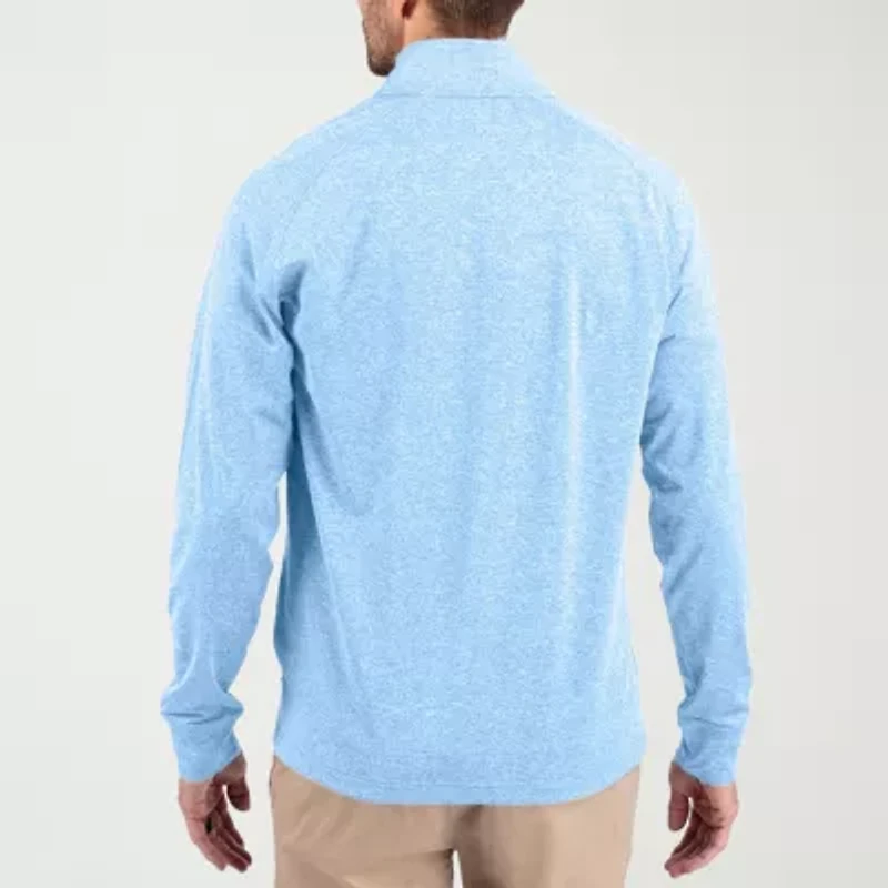 CUTTER & BUCK Mens Mock Neck Long Sleeve Quarter-Zip Pullover
