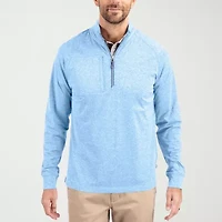 CUTTER & BUCK Mens Mock Neck Long Sleeve Quarter-Zip Pullover