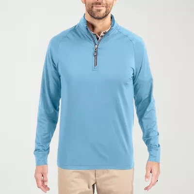 CUTTER & BUCK® Mens Mock Neck Long Sleeve Active Quarter-Zip Pullover