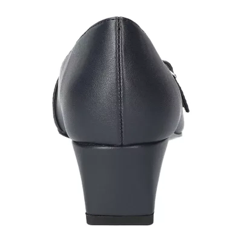Easy Street Womens Block Heel Booties