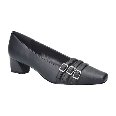 Easy Street Womens Block Heel Booties