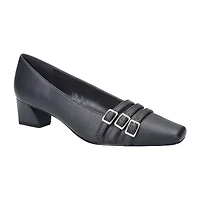 Easy Street Womens Block Heel Booties