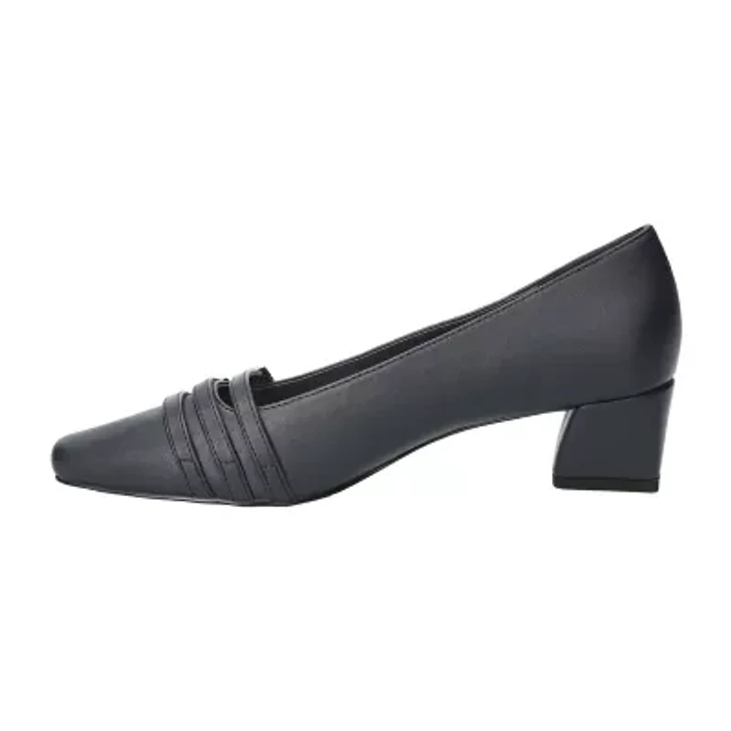 Easy Street Womens Block Heel Booties