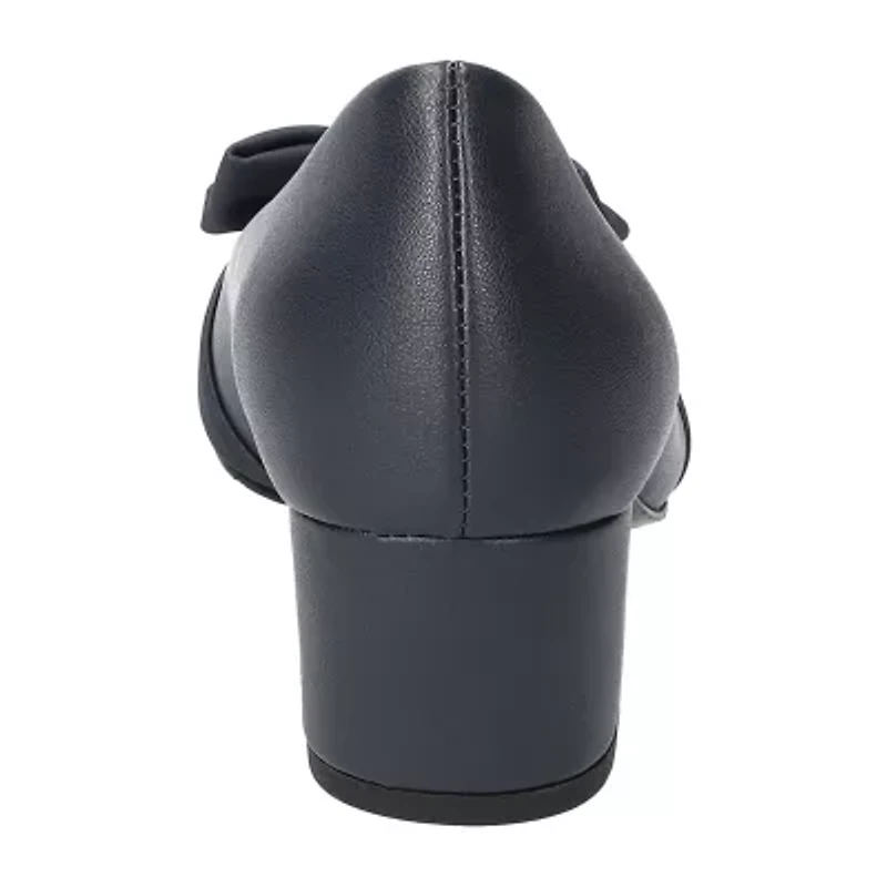 Easy Street Womens Pointed Closed Toe Block Heel Pumps