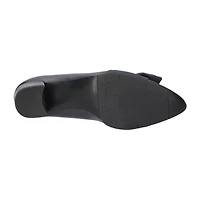 Easy Street Womens Pointed Closed Toe Block Heel Pumps