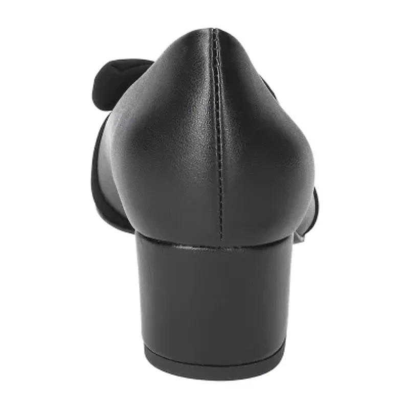 Easy Street Womens Pointed Closed Toe Block Heel Pumps