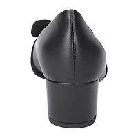 Easy Street Womens Pointed Closed Toe Block Heel Pumps