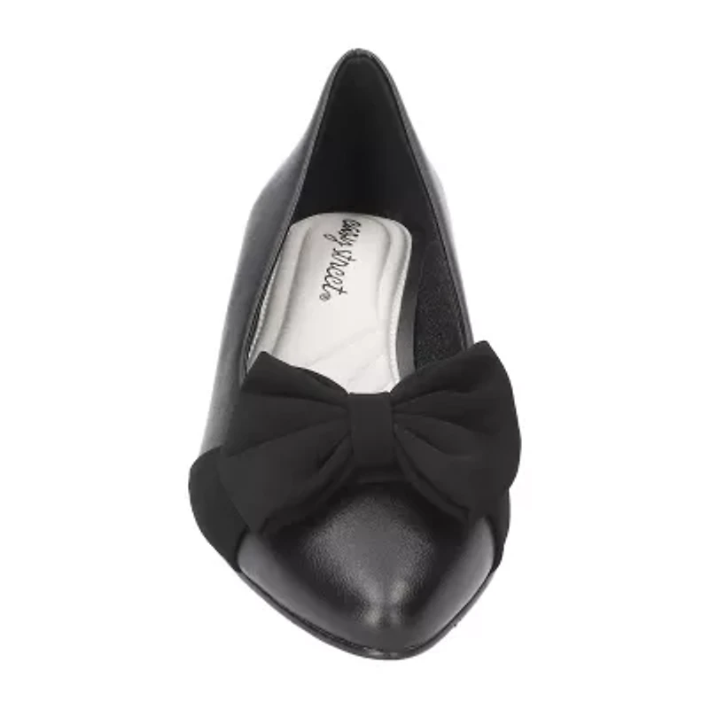 Easy Street Womens Pointed Closed Toe Block Heel Pumps