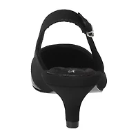 Easy Street Womens Pointed Closed Toe Kitten Heel Pumps