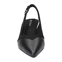 Easy Street Womens Pointed Closed Toe Kitten Heel Pumps