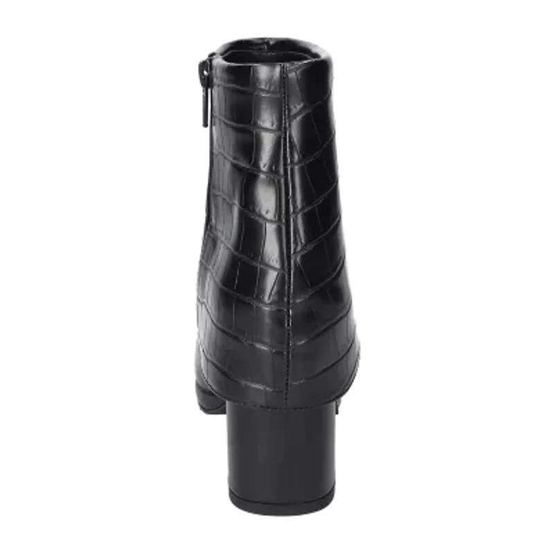 Easy Street Womens Block Heel Booties