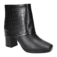 Easy Street Womens Block Heel Booties