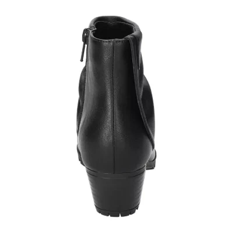 Easy Street Womens Block Heel Booties