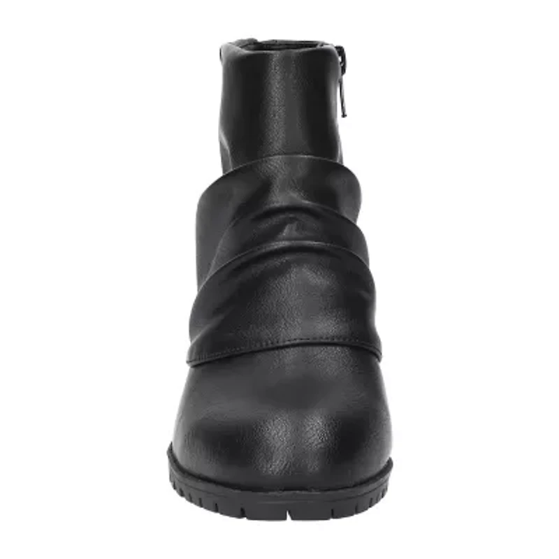 Easy Street Womens Block Heel Booties