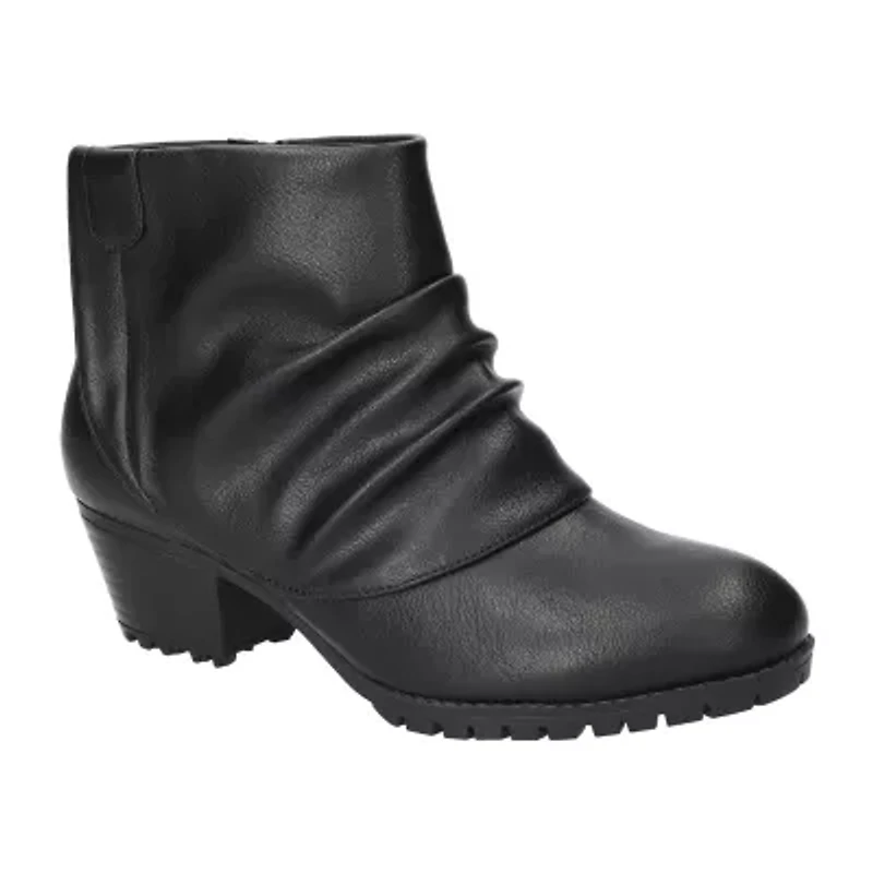 Easy Street Womens Block Heel Booties