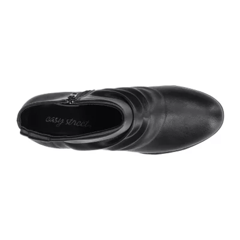 Easy Street Womens Block Heel Booties