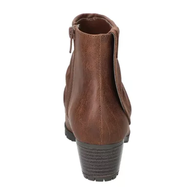 Easy Street Womens Block Heel Booties
