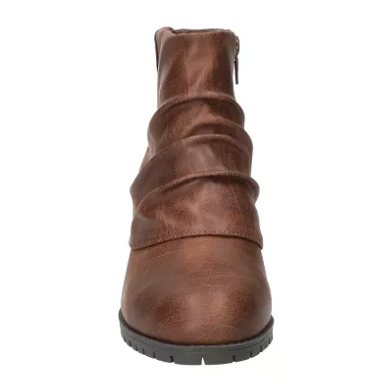 Easy Street Womens Block Heel Booties