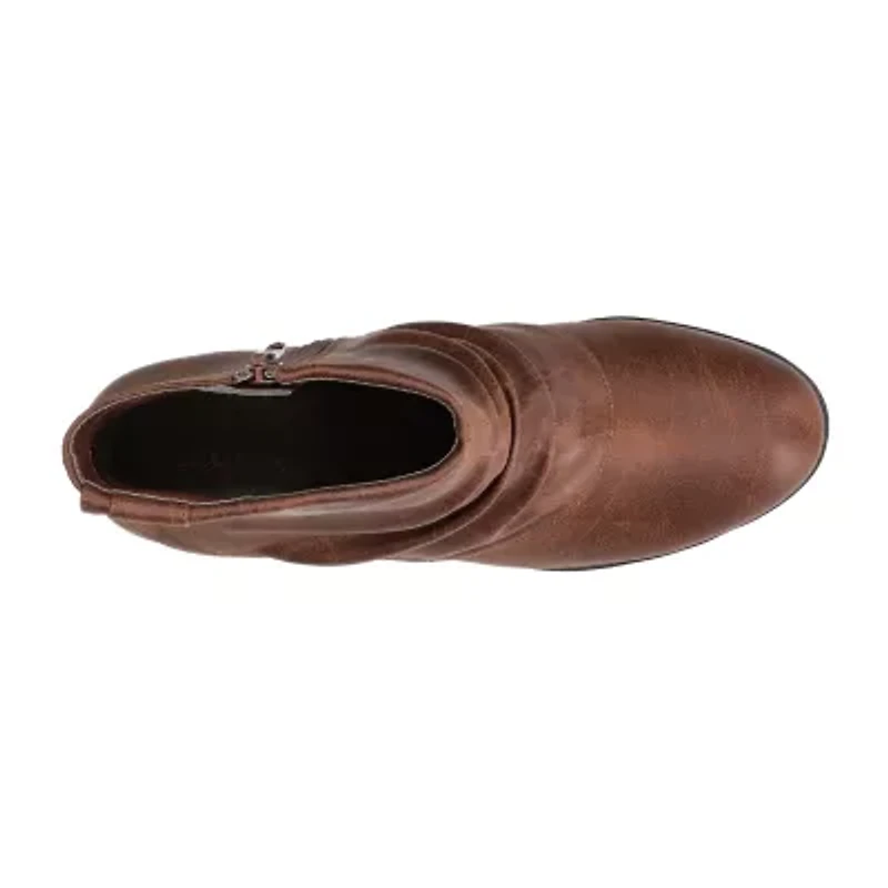 Easy Street Womens Block Heel Booties