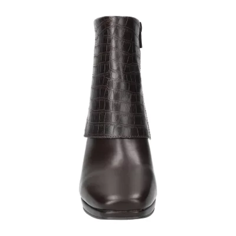 Easy Street Womens Block Heel Booties