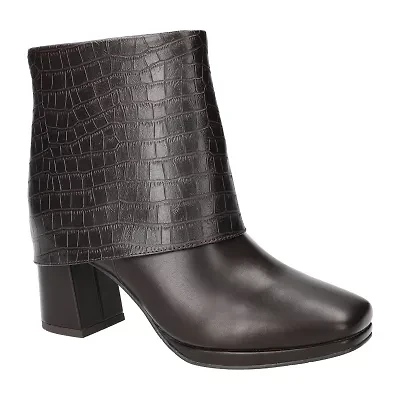 Easy Street Womens Block Heel Booties