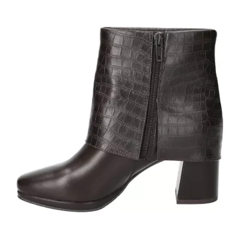 Easy Street Womens Block Heel Booties