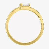 Diamond Addiction (G-H / Si2-I1) Womens 1/2 CT. T.W. Lab Grown White 10K Gold Marquise Solitaire Bypass  Cocktail Ring