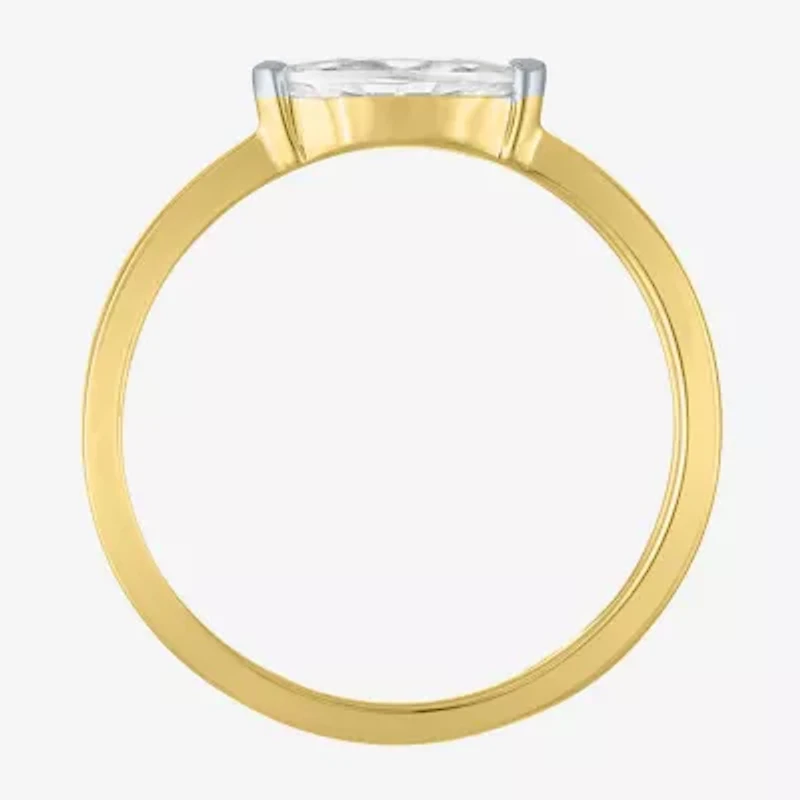 Diamond Addiction G-H / Si2-I1 Womens 1/2 CT. T.W. Lab Grown White 10K Gold Marquise Solitaire Cocktail Ring