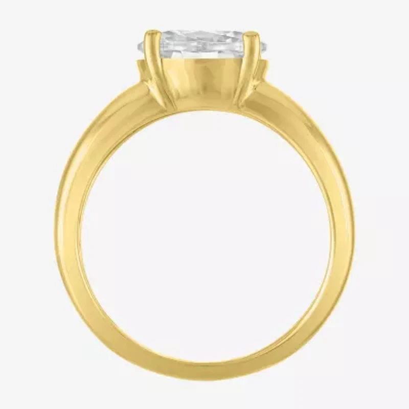 Diamond Addiction (E-F / Vs1-Vs2) Womens 2 CT. T.W. Lab Grown White 10K Gold Solitaire Cocktail Ring