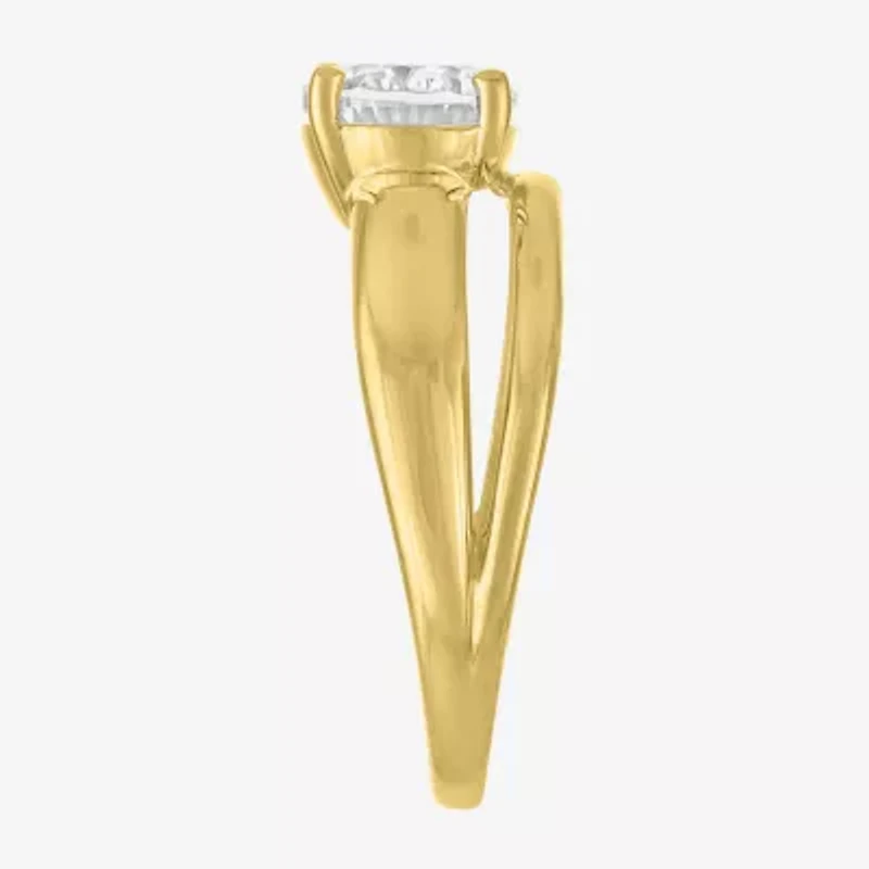 Diamond Addiction (E-F / Vs1-Vs2) Womens 2 CT. T.W. Lab Grown White 10K Gold Solitaire Cocktail Ring