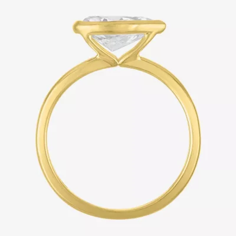 Diamond Addiction E-F / Vs1-Vs2 Womens 2 CT. T.W. Lab Grown White 10K Gold Pear Solitaire Cocktail Ring