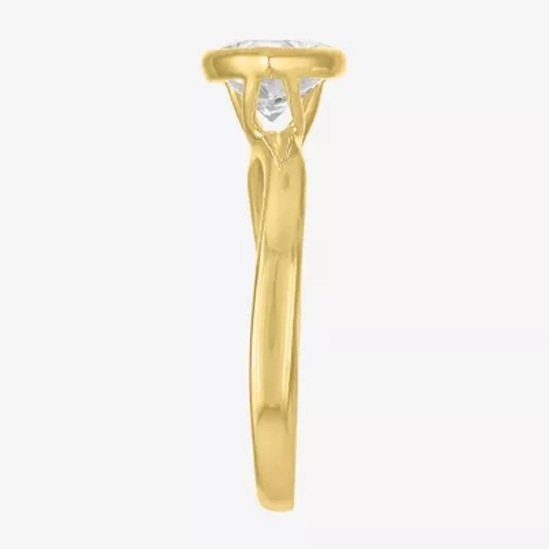 Diamond Addiction E-F / Vs1-Vs2 Womens 2 CT. T.W. Lab Grown White 10K Gold Pear Solitaire Cocktail Ring
