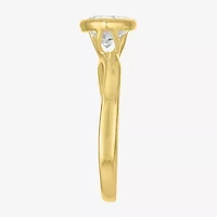 Diamond Addiction E-F / Vs1-Vs2 Womens 2 CT. T.W. Lab Grown White 10K Gold Pear Solitaire Cocktail Ring