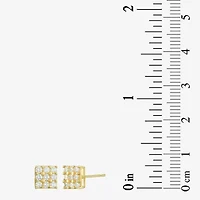 Cubic Zirconia 14K Gold 4mm Round Stud Earrings