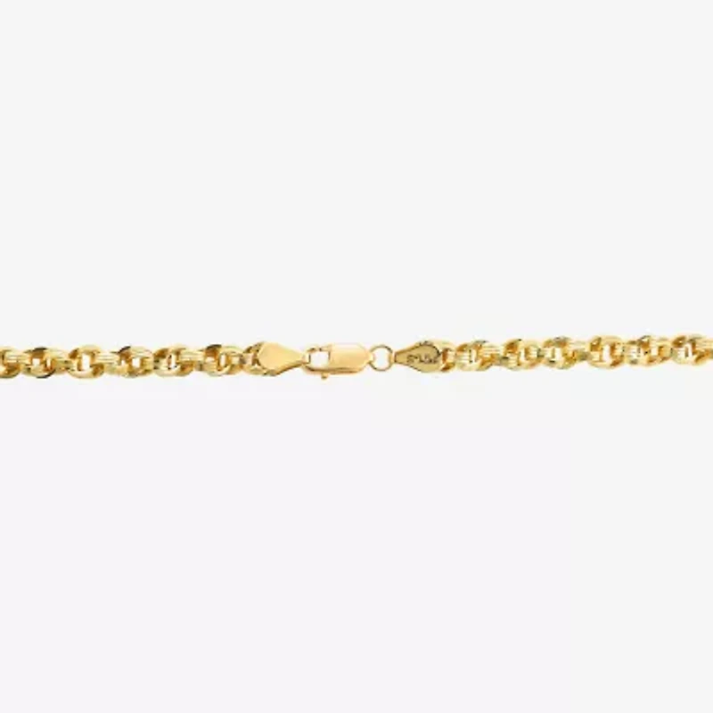 Made in Italy Unisex Adult 10K Gold 20 Inch Link Chain Necklace