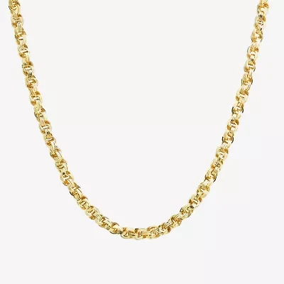 Made in Italy Unisex Adult 10K Gold 20 Inch Link Chain Necklace