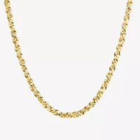 Made in Italy Unisex Adult 10K Gold 20 Inch Link Chain Necklace