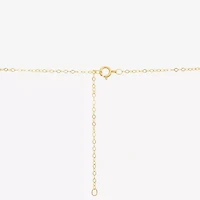 Womens 10K Gold Heart 16 Inch Pendant Necklace