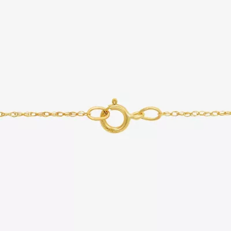 Womens 10K Gold Heart 18 Inch Pendant Necklace