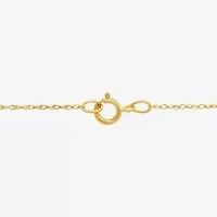 Womens 10K Gold Heart 18 Inch Pendant Necklace