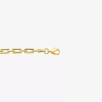 Womens 14K Gold 7.25 Inch Semisolid Link Chain Bracelet