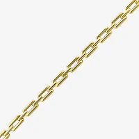 Womens 14K Gold 7.25 Inch Semisolid Link Chain Bracelet