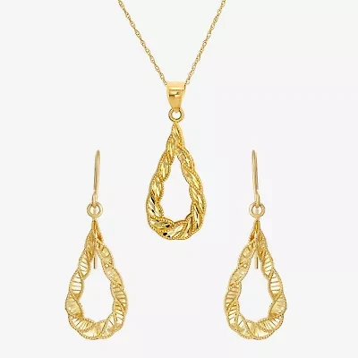 Womens 14K Gold Pear 2-pc. Jewelry Set